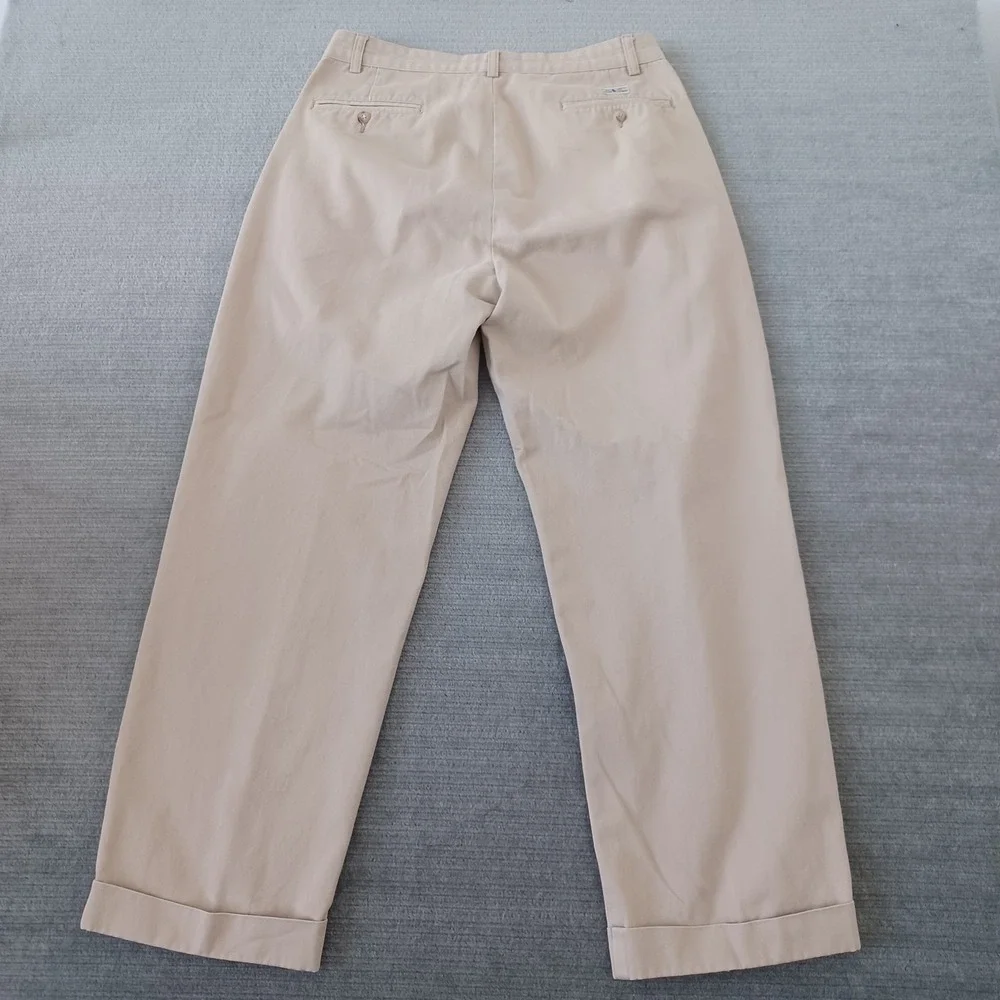 Vintage‎ Polo Ralph Lauren Pleated Pants Mens 33x30 Beige Straight Leg Classic